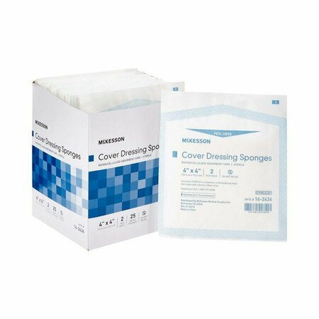 MCKESSON Sterile Nonwoven Sponge, 4 x 4 Inch, 50PK 16-2436